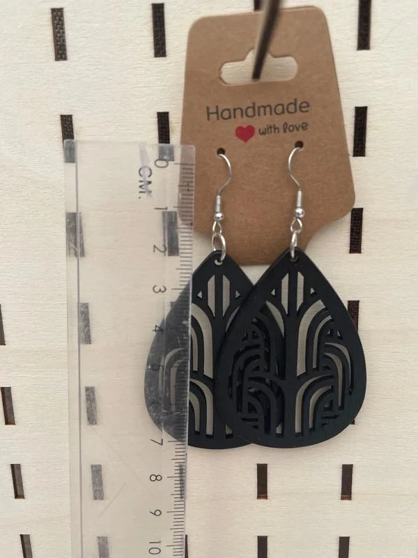 Boucles d’oreilles en bois modèle 6 – photo 2